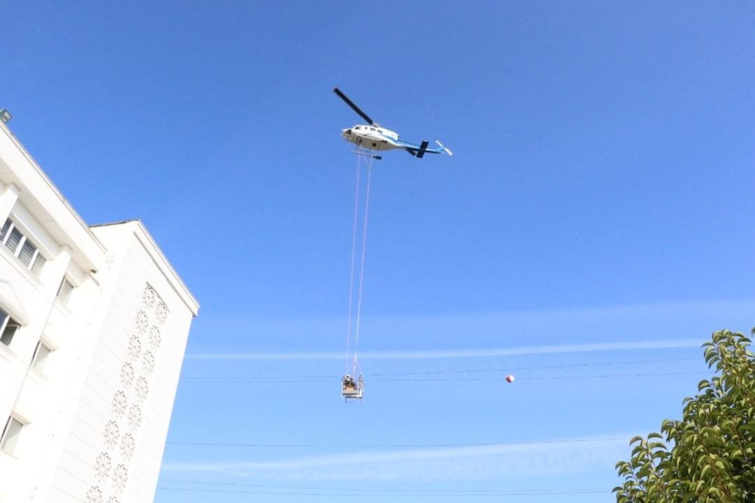 Sinop&rsquo;ta y&uuml;ksek gerilim hattına havadan m&uuml;dahale