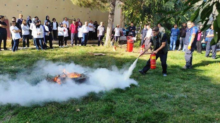 Yoncalı Fizik Tedavi Hastanesinde yangın ve tahliye tatbikatı G1