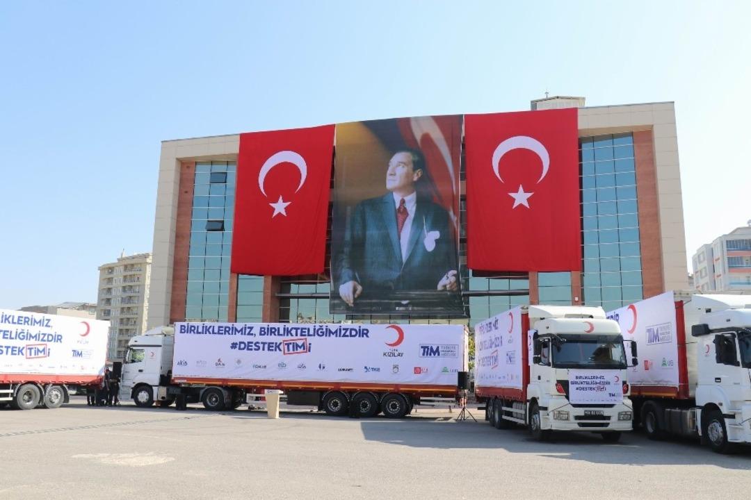 TİM&rsquo;in yardım tırları yola &ccedil;ıktı