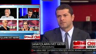 Canlı yayında 'evet', 'hayır' kavgası