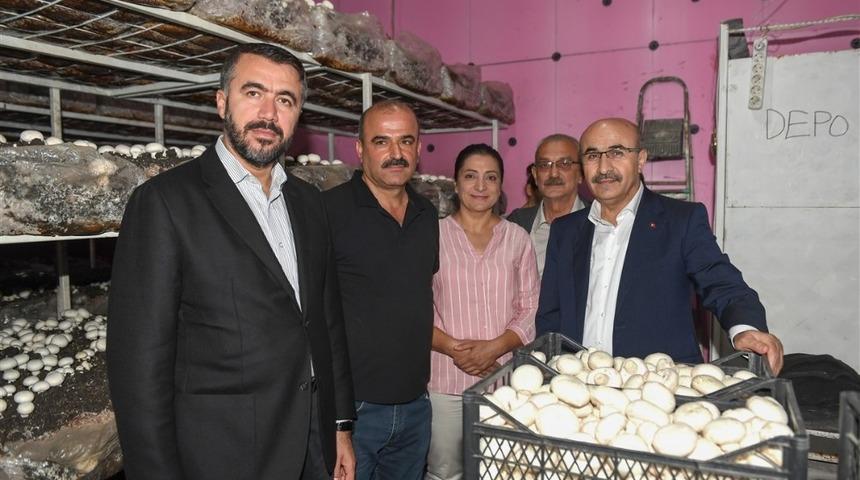 Vali Demirtaş, mantar &uuml;retim tesisini ziyaret etti