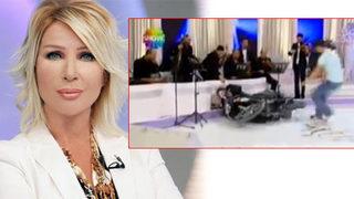 Canlı yayında motordan düştü