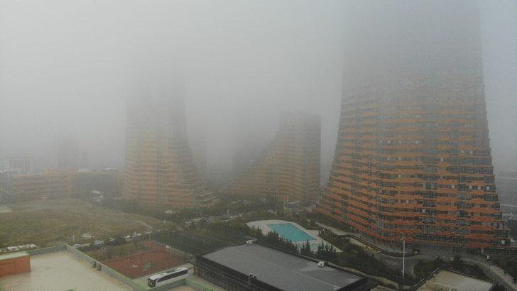 Sis altındaki gökdelenler havadan görüntülendi G1