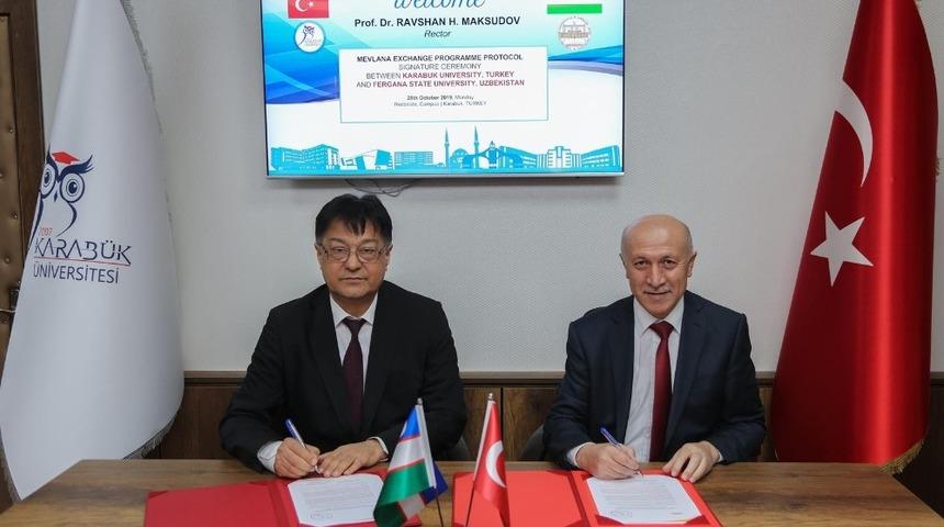 KB&Uuml; ile &Ouml;zbekistan Fergana Devlet &Uuml;niversitesi arasında iş birliği
