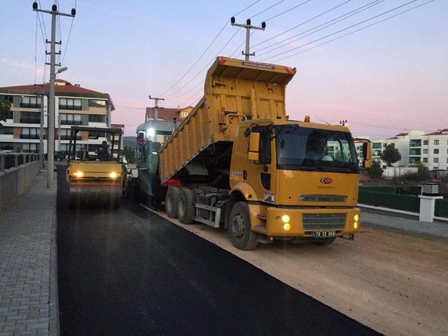 Safranbolu’da asfalt çalışması