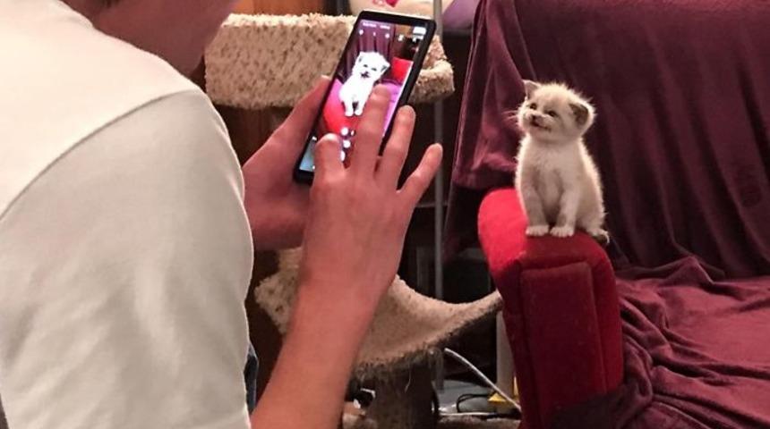 Gülümseyerek poz veren minnoş şimdiden herkesin aşkı oldu!