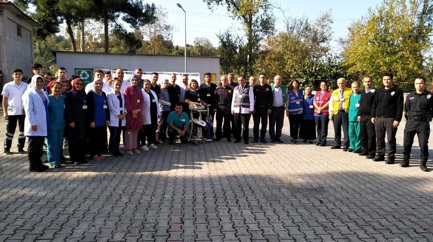 Hastanede yangın ve tahliye tatbikatı