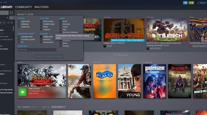 Yeni Steam k&uuml;t&uuml;phanesi herkese a&ccedil;ıldı!