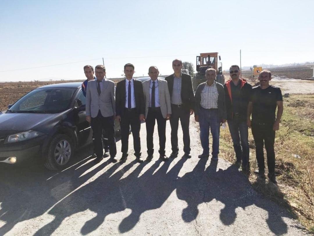 Yol &ccedil;alışmaları yerinde incelendi