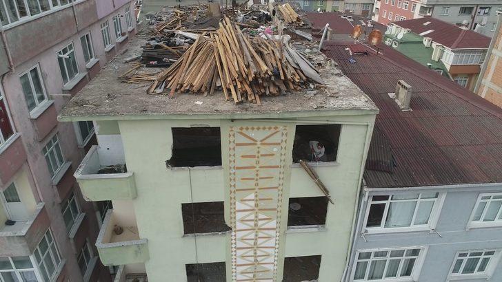 Yer: İstanbul! Riskli binaya komodinli, dolaplı önlem G3