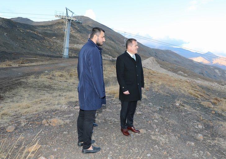 Vali Akbıyık, kayak merkezinde incelemelerde bulundu G3