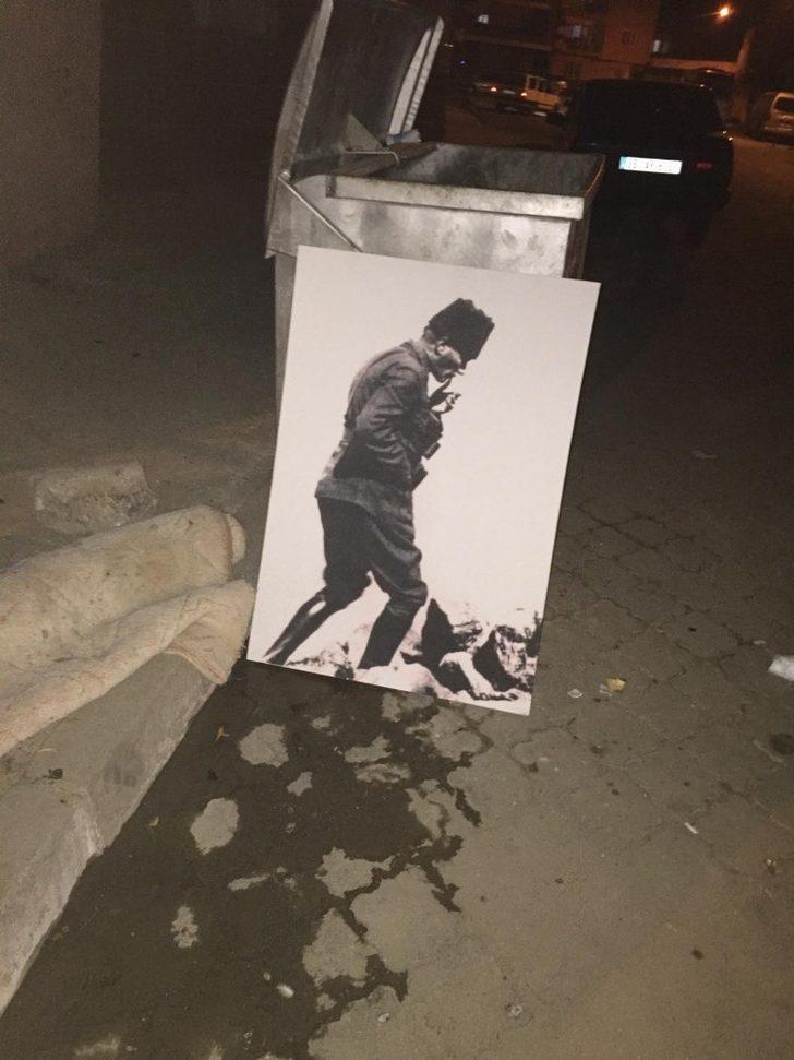 Çöpe bırakılan Atatürk portresini makam odasına astı G4