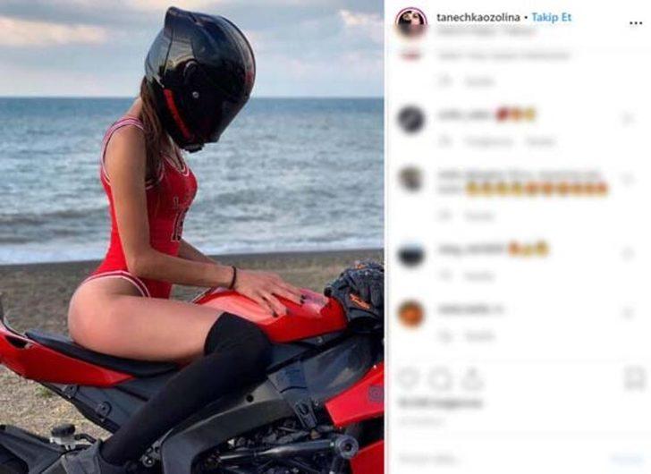 Rus fenomen Tanechka Ozolina motosikletiyle Trabzon'da yol sordu, sosyal medyada olay oldu! G3