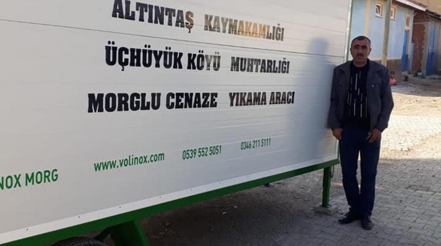 K&ouml;ylerine morglu cenaze yıkama aracı aldılar