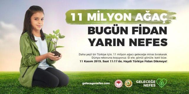 11 milyon fidandan 200 bini Manisa’ya