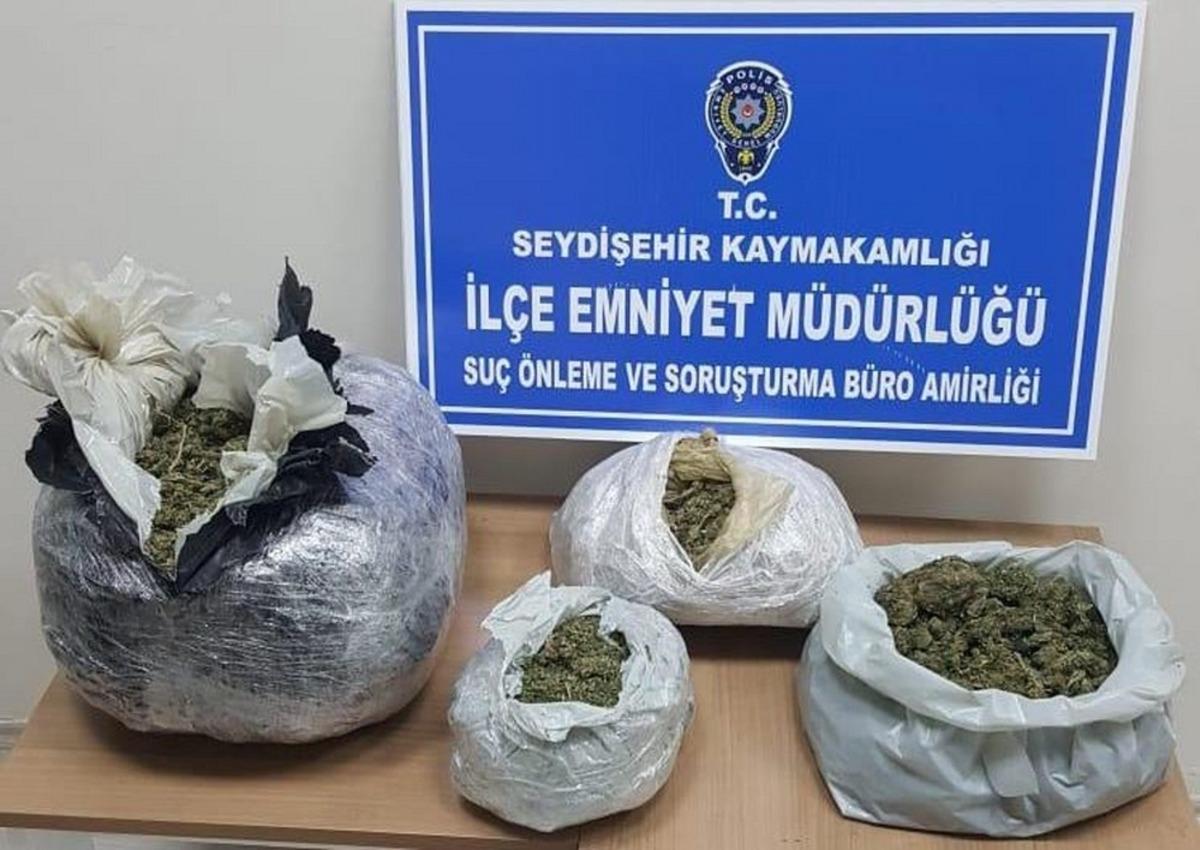K&uuml;mesten 6 kilo 250 gram esrar &ccedil;ıktı