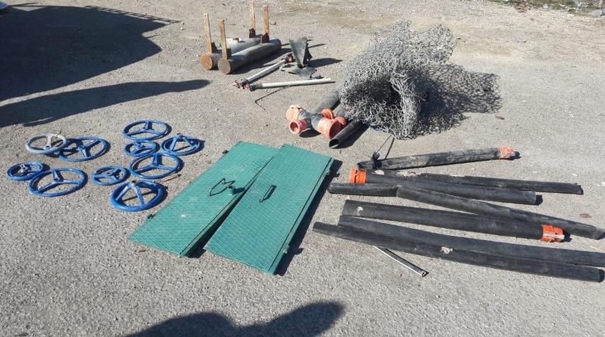 DSİ’ye ait malzemeler çalındı