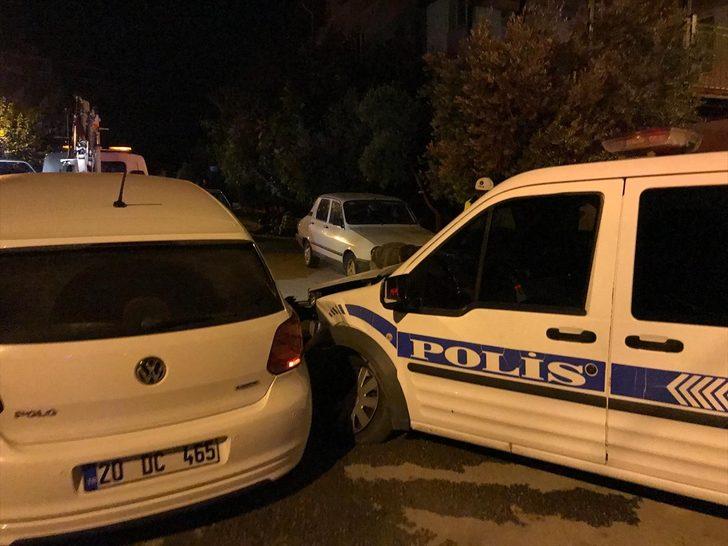 Denizli'de şüphelinin aracıyla çarptığı ekip otosundaki 2 polis yaralandı G3