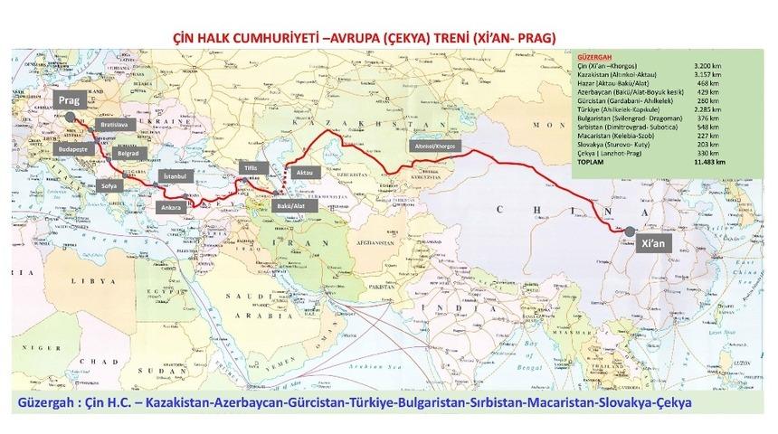 İpek Yolu hayali gerçekleşiyor! Çin’den gelen ilk yük treni, Marmaray’dan geçip Prag’a ulaşacak