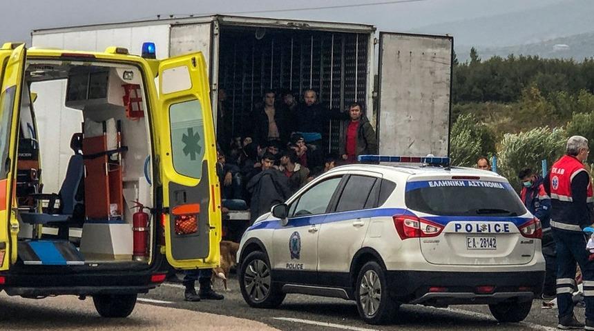 İskeçe'de durdurulan donduruculu tırda 41 mülteci bulundu
