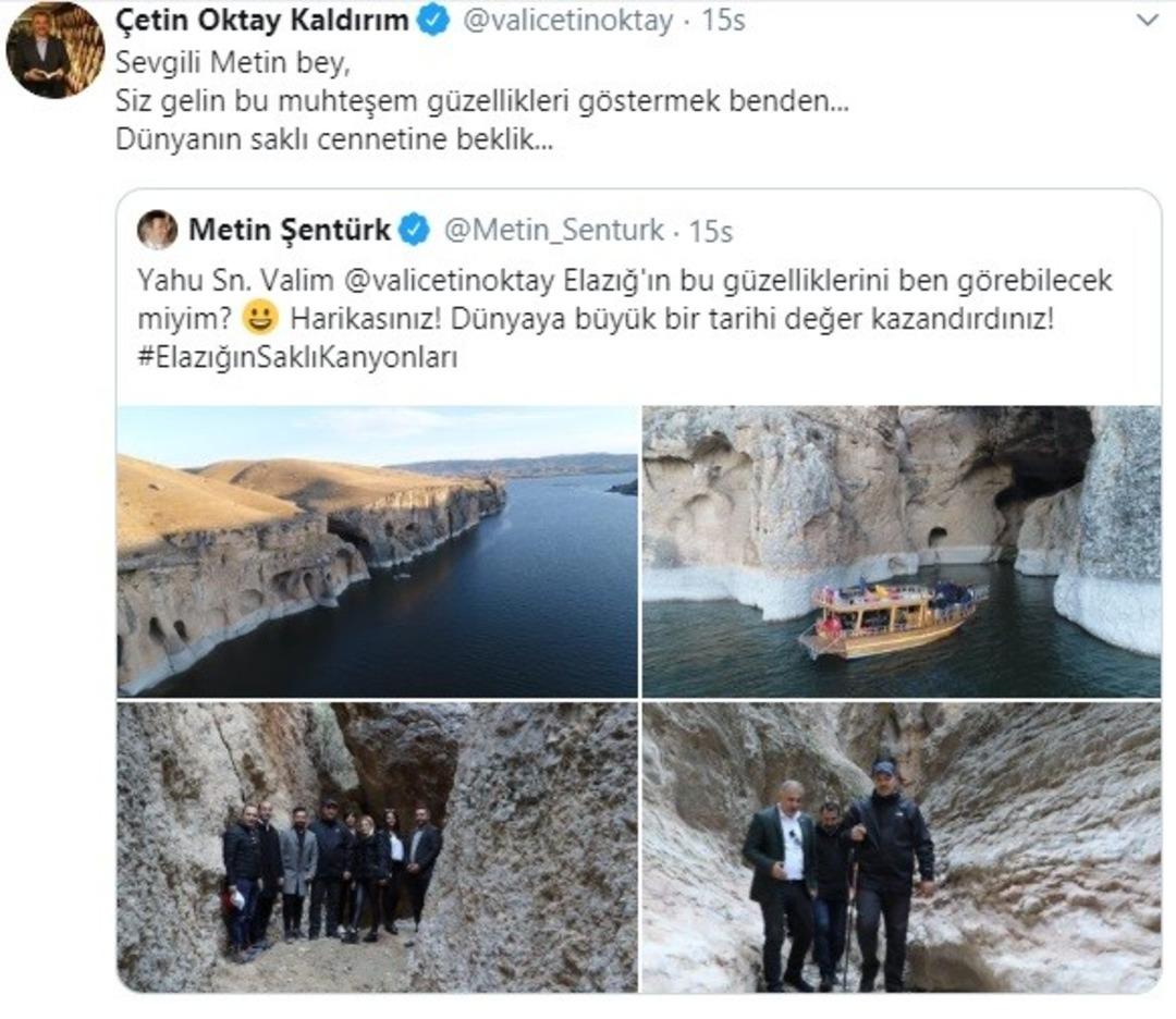 Sanat&ccedil;ı Metin Şent&uuml;rk, Elazığ&rsquo;ın saklı kanyonlarını paylaştı, herkesi g&uuml;l&uuml;msetti