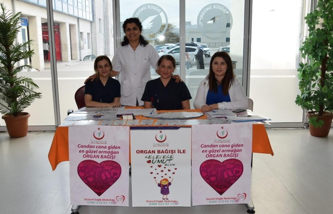 Organ ve doku bağışı farkındalık standı kuruldu