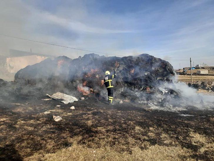 Susuz’da 40 ton ot yandı G1
