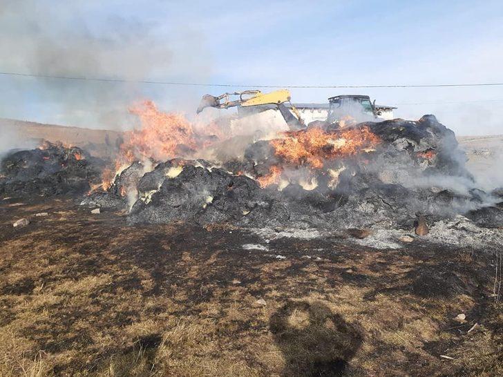 Susuz’da 40 ton ot yandı G3