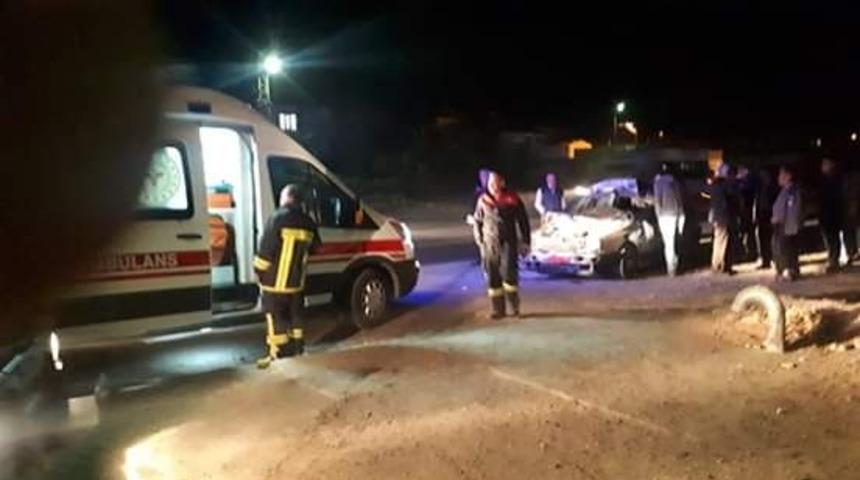 Otomobil mandaya &ccedil;arptı: 2 yaralı