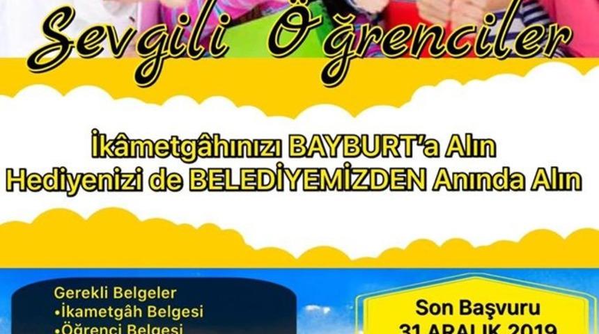 Bayburt Belediyesi&rsquo;nden &ouml;ğrencilere &ldquo;İkametg&acirc;hınızı Bayburt&rsquo;a alın&rdquo; kampanyası