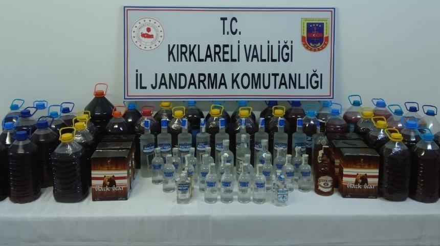 Kırklareli&rsquo;de 249 litre ka&ccedil;ak i&ccedil;ki ele ge&ccedil;irildi