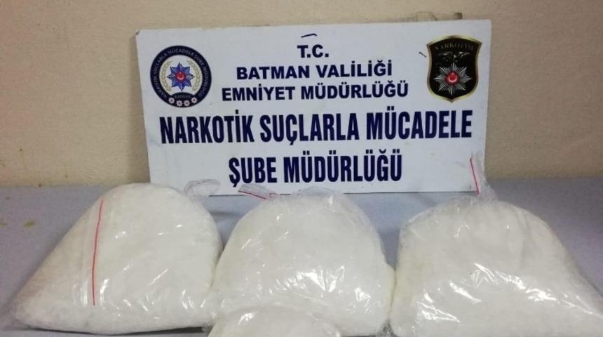 Batman’da 7 kilo 750 gram uyuşturucu madde ele geçirildi