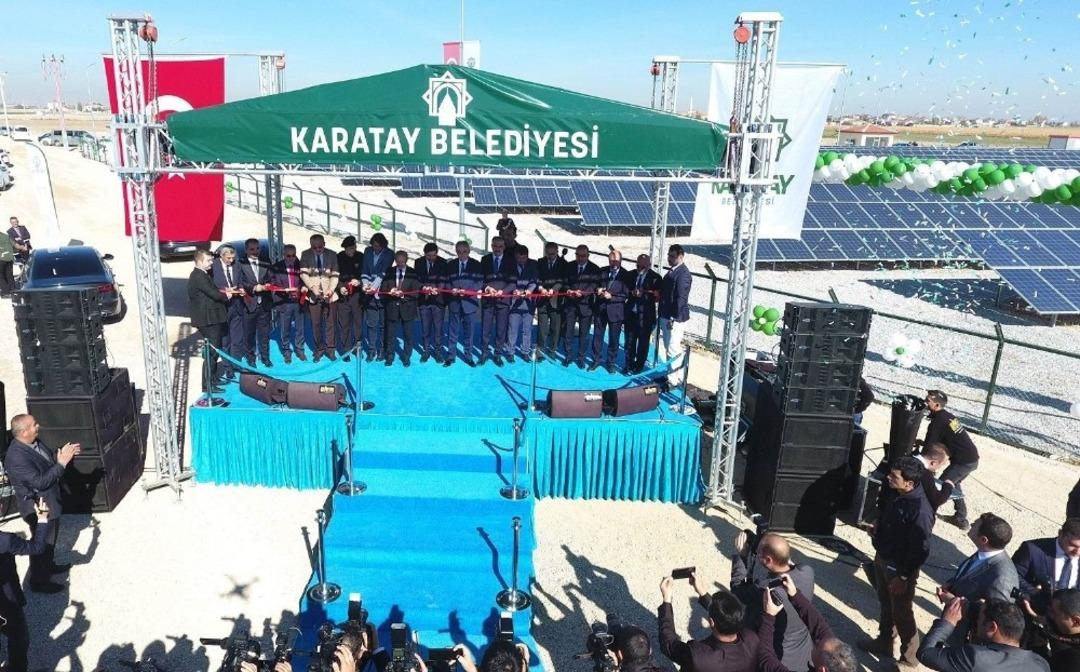 Karatay G&uuml;neş Enerji Santrali hizmete a&ccedil;ıldı