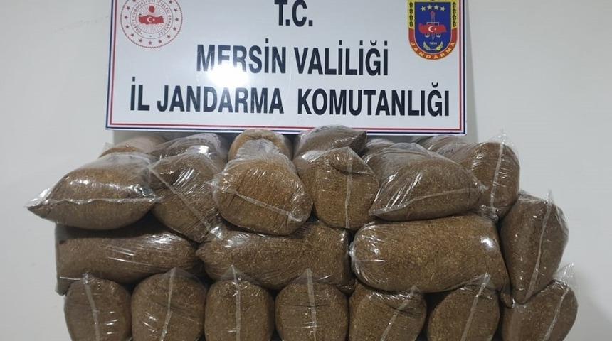 Ka&ccedil;ak kıyılmış 225 kilo t&uuml;t&uuml;n ele ge&ccedil;irildi