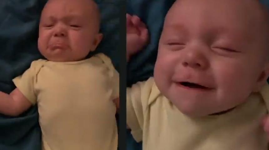 Annenin ağlayan bebeğini susturma yöntemi viral oldu