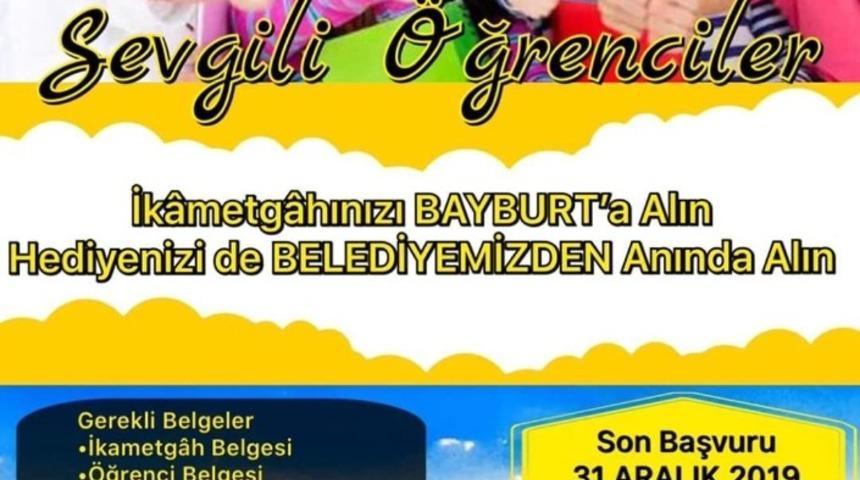 Bayburt Belediyesi’nden öğrencilere "İkametgâhınızı Bayburt’a Alın" kampanyası