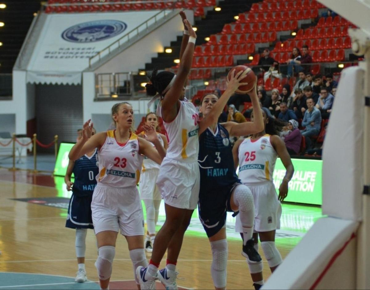 Kadınlar Basketbol S&uuml;per Ligi: Kayseri Basketbol: 77 - Hatay B&uuml;y&uuml;kşehir: 59