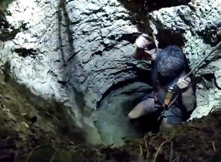 Kuyuya düştü, telefonla yardım istedi G1