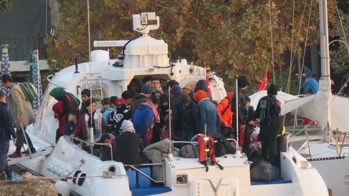 &Ccedil;anakkale'de 97 ka&ccedil;ak g&ouml;&ccedil;men yakalandı