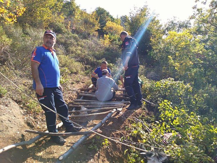 Uçurumda mahsur kalan inek için AFAD seferber oldu G2