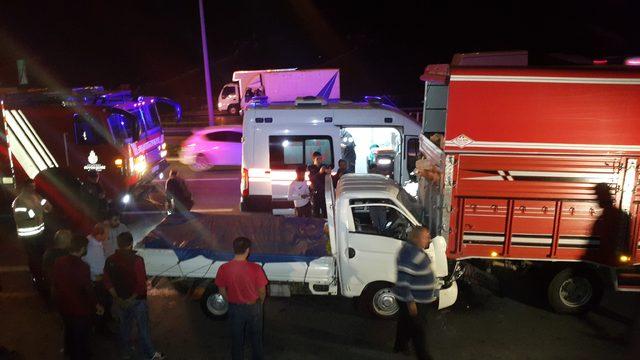 Kamyona çarpan kamyonetin sürücüsü ağır yaralandı 1