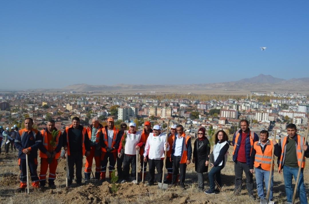 Develi&rsquo;de 20 bin fidan toprakla buluştu