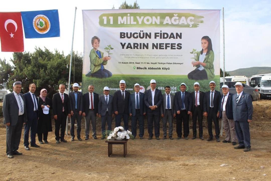 Bilecik&rsquo;te 32 bin 210 fidan toprakla buluştu