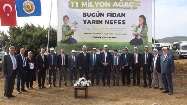 Bilecik’te 32 bin 210 fidan toprakla buluştu