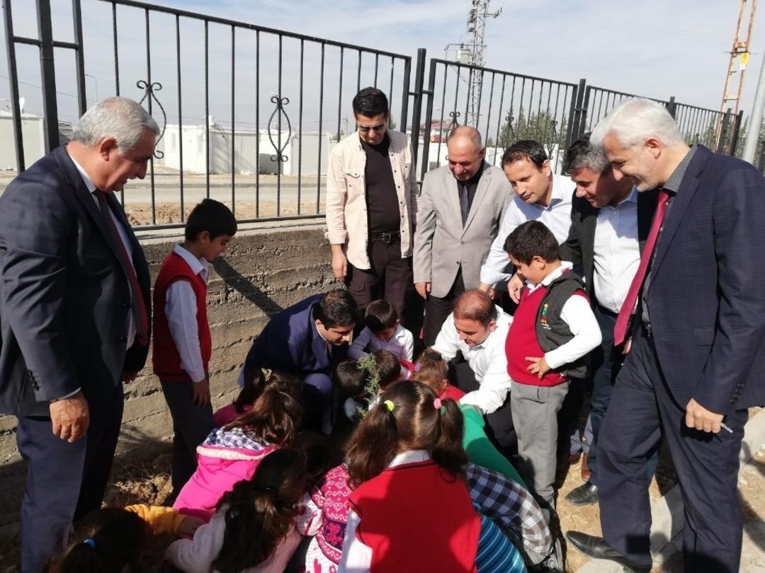 Samsat&rsquo;ta ağa&ccedil;landırma kampanyasına destek