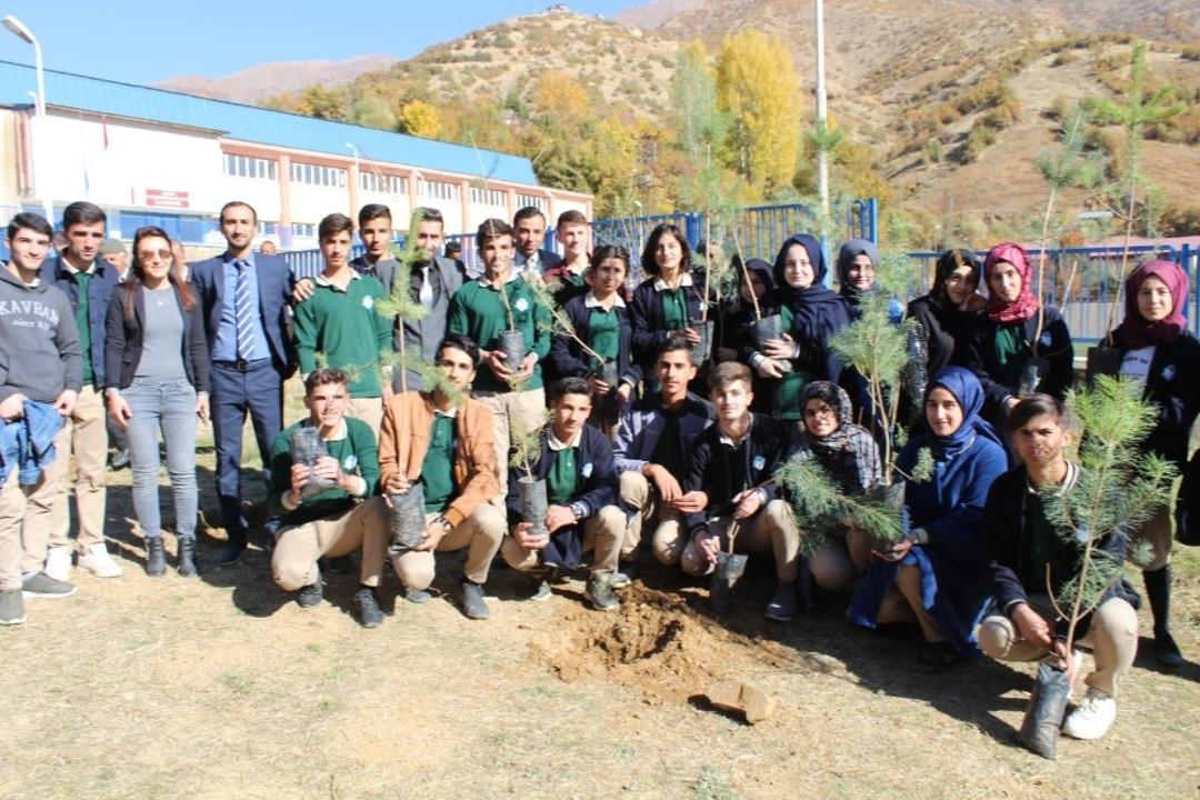 Şemdinli&rsquo;de fidan dikimi