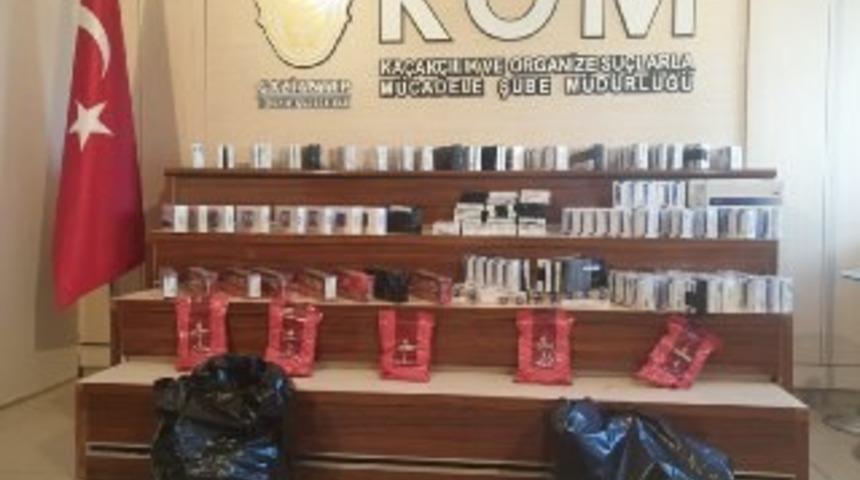 Gaziantep’te 5 kilo gümrük kaçağı nargile tütünü yakalandı