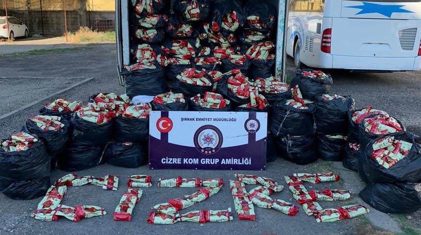 Cizre'de 1,5 ton kaçak çay ele geçirildi