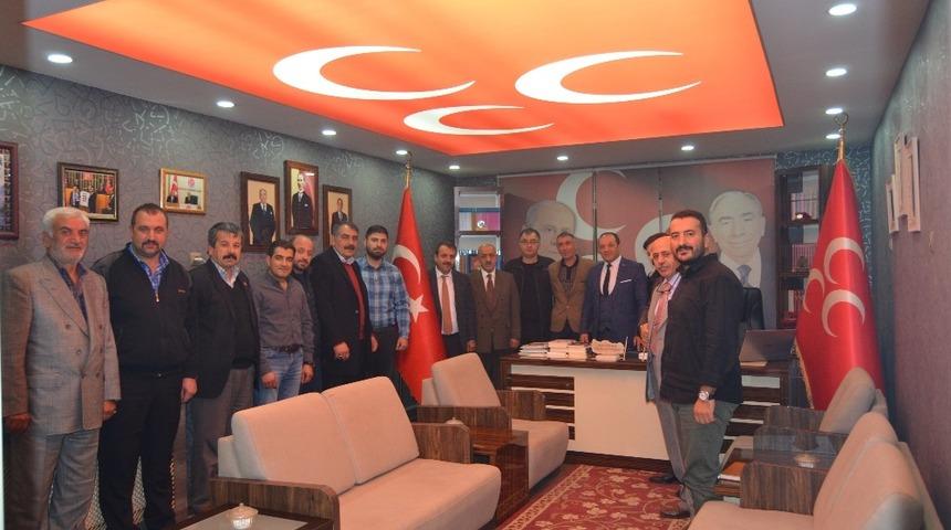 MHP Erzurum İl Başkanı Karataş meclis &uuml;yeleri ile istişare etti
