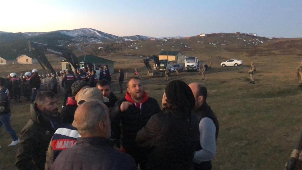 Trabzon'da yaylada yıkım gerginliği